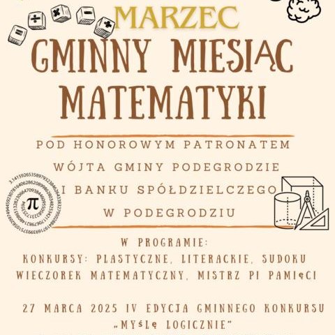 Gminny Miesiąc Matematyki – zapraszamy do wspólnej zabawy!