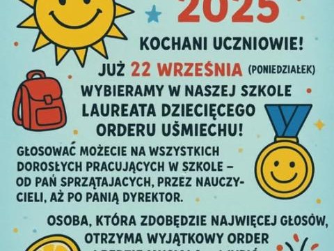 Światowy Dzień Dziecięcego Orderu Uśmiechu 21.09.2025!