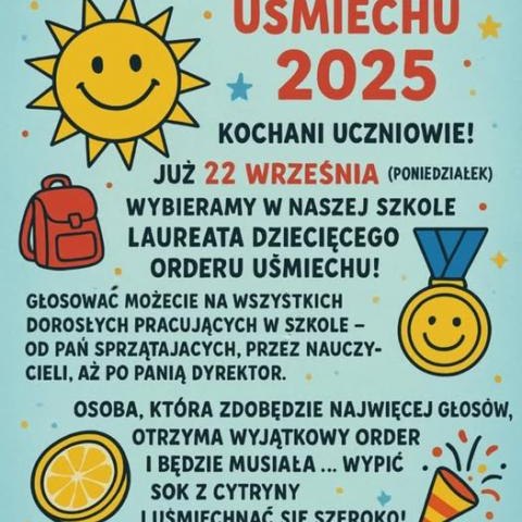Światowy Dzień Dziecięcego Orderu Uśmiechu 21.09.2025!