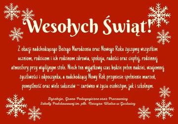 WESOŁYCH ŚWIĄT BOŻEGO NARODZENIA!