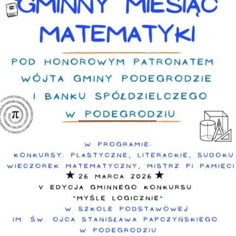 Gminny Miesiąc Matematyki – startujemy!