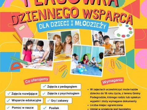 Rekrutacja do Placówki Wsparcia Dziennego dla Dzieci i Młodzieży na rok szkolny 2025/2026!