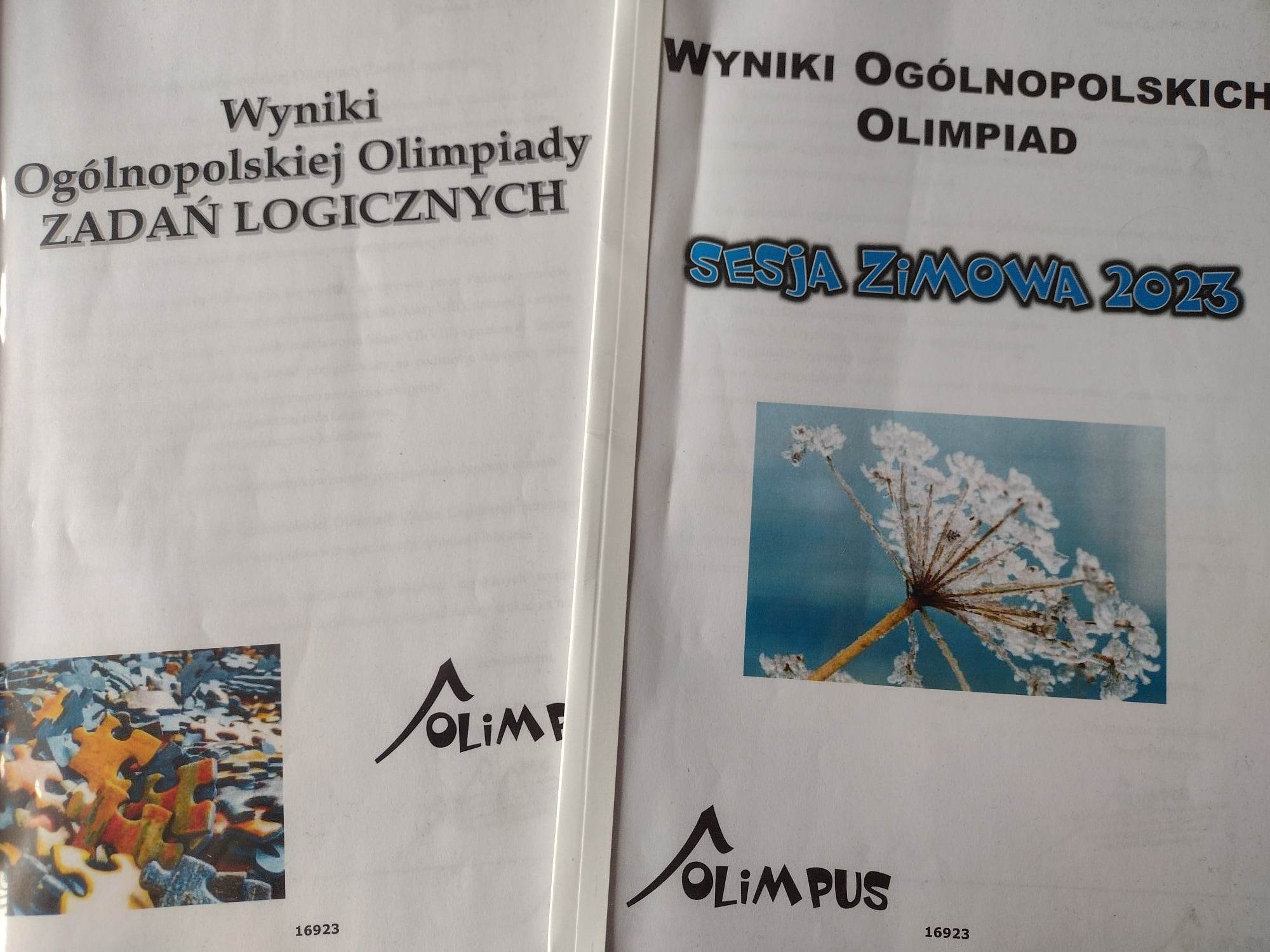 Wyniki z Ogólnopolskiej Olimpiady “Zadań Logicznych” oraz z przedmiotowej Olimpiady “Sesja Zimowa 2023” OLIMPUS z matematyki