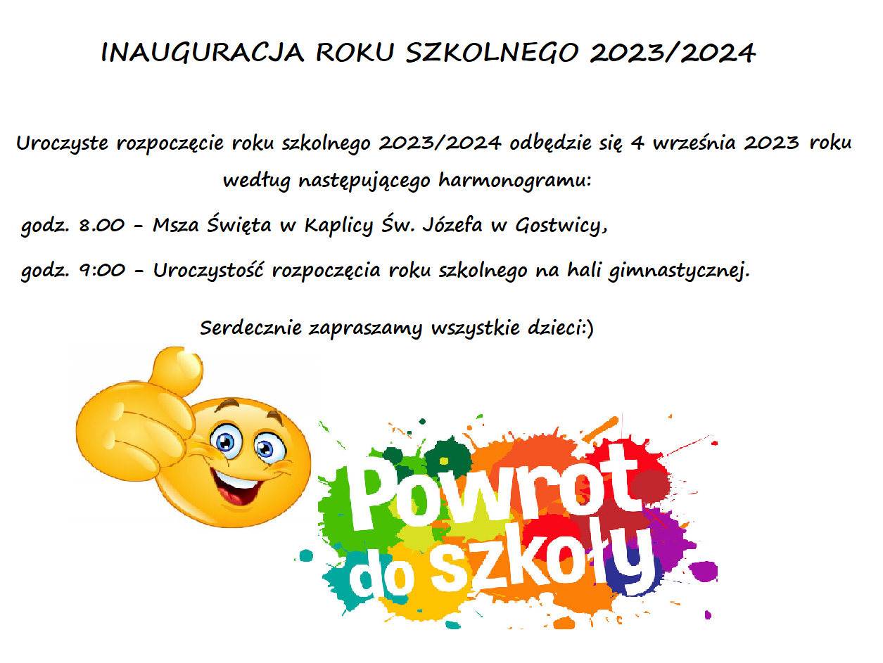 Inauguracja roku szkolnego 2023/2024