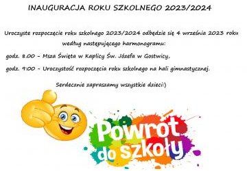 Inauguracja roku szkolnego 2023/2024