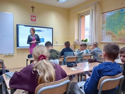Spotkanie z przedstawicielką Banku Spółdzielczego w Podegrodziu