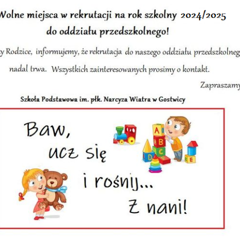 Rekrutacja 2024/2025 nadal trwa!