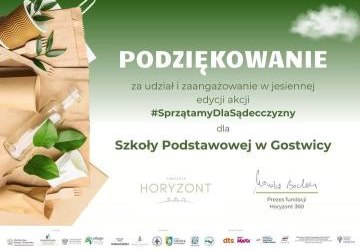 Podziękowanie za akcję 