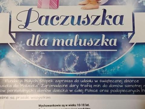 Zapraszamy do akcji charytatywnej "Paczuszka dla maluszka"