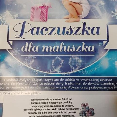 Zapraszamy do akcji charytatywnej "Paczuszka dla maluszka"