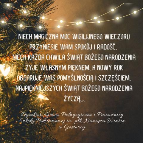 WESOŁYCH ŚWIĄT BOŻEGO NARODZENIA!