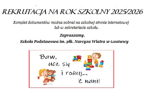 TERMINY REKRUTACJI W ROKU SZKOLNYM 2025/2026 - ZAPRASZAMY!